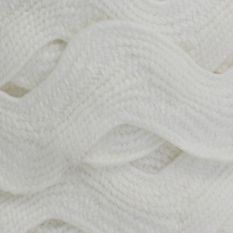 Serpentine croquet coton 18mm blanc