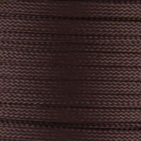Cordon tube rayonne marron fonc�