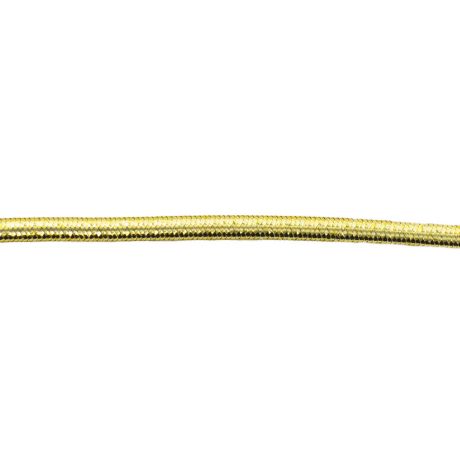 Cordon lastique rond tress dor 1,5mm
