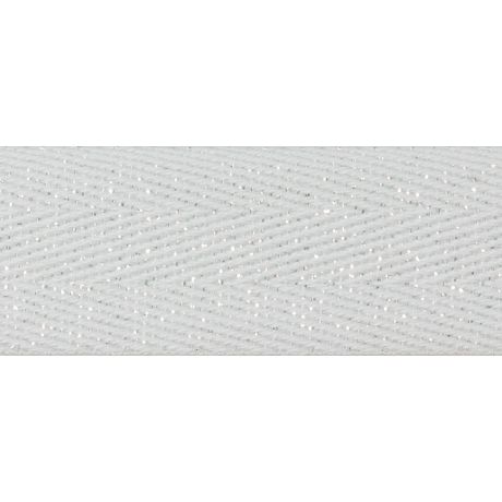Sergé coton chevrons fil lurex 20mm