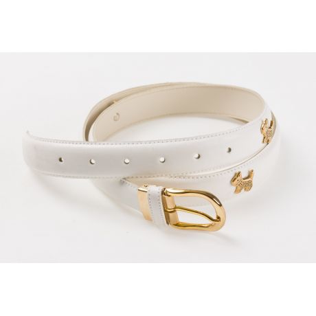 Ceinture femme 30mm cuir blanc