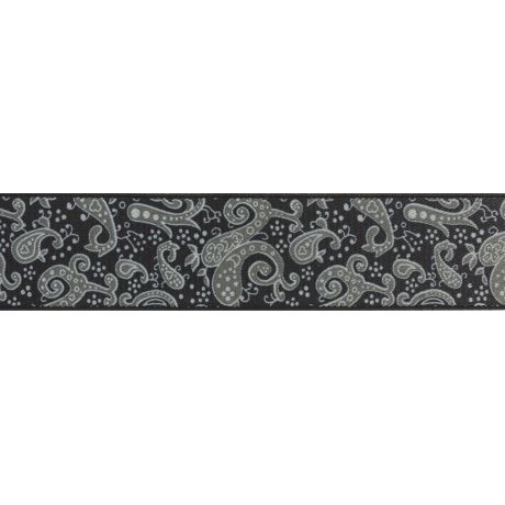 Bretelles cachemire noir 35mm/110cm