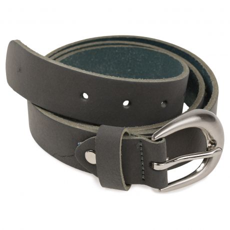 Ceinture femme cuir nubuck 30 mm  gris fonc�