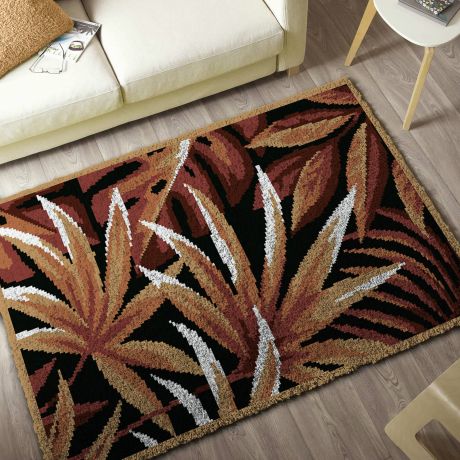 Tapis smyrnalaine seul - fougère 100x150