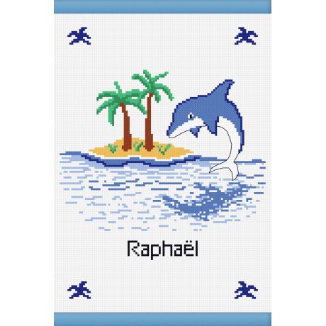Kit - Protge carnet de sant - Mer, le dauphin