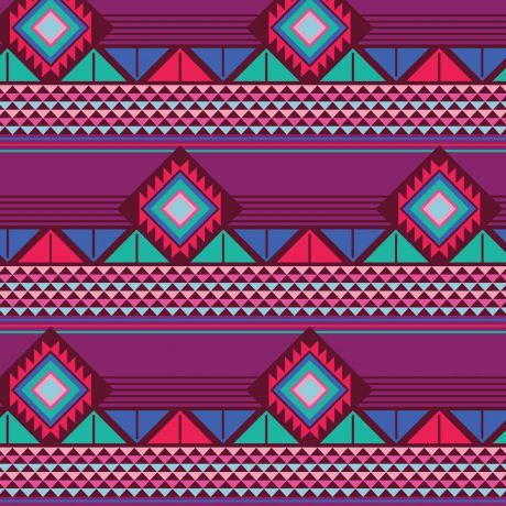 Tissu gamme azteque multicouleur