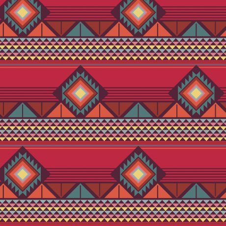 Tissu gamme azteque multicouleur