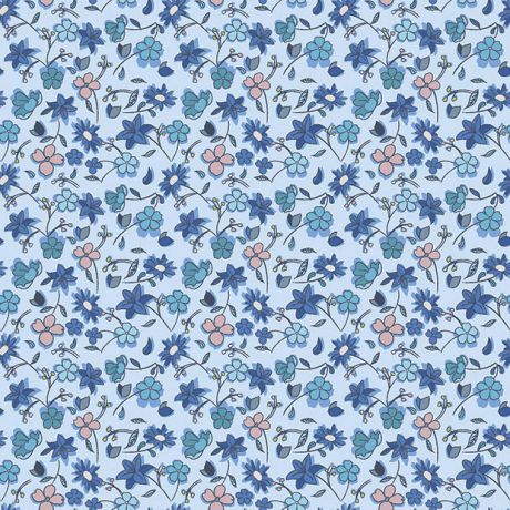 Tissu fleurettes bleuet