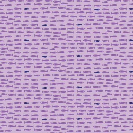 Tissu gamme petits poissons ultraviolet