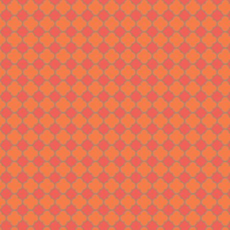 Tissu gamme quadrilobe orange