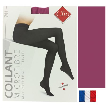 Collant Clio semi-opaque microfibre T4 rose popy