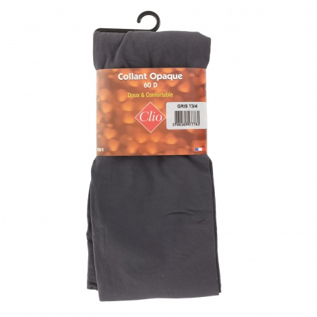 Collant Clio opaque uni 60d T3/4 gris
