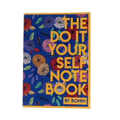 Carnet note DIY format A5 - blossom bleu