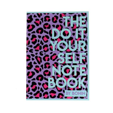 Carnet note DIY format A5 - pop lopard violet