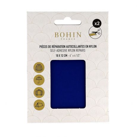 Pice nylon autocollant bleu roi 10x12cm x 2 pcs
