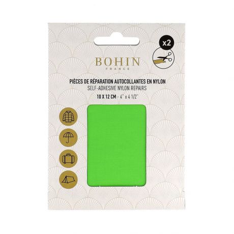 Pice nylon autocollant vert pomme 10x12cm x 2 pcs