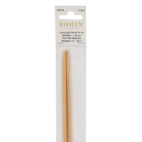 Aiguille à tricoter bambou 35 cm 4,5