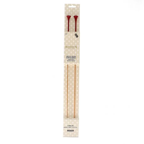 Aiguille à tricoter bois couleur 40 cm n°3,5