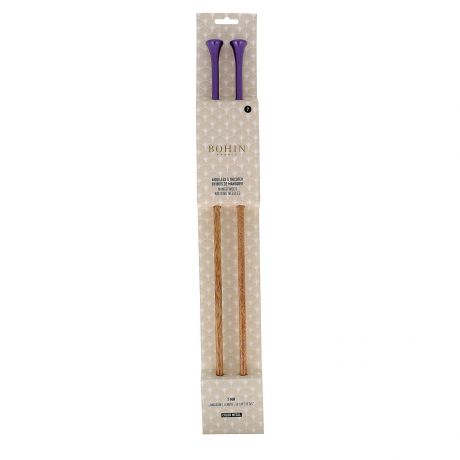 Aiguille à tricoter bois couleur 40 cm n°7