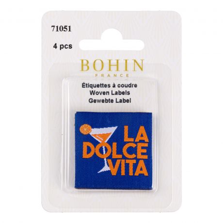 tiquette  coudre 