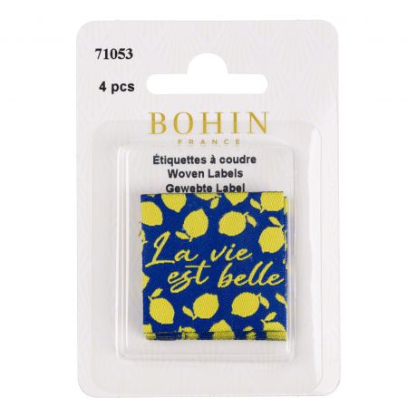 tiquette  coudre 