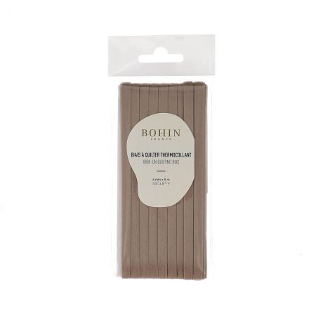 Biais thermocollant 6mm x 5m taupe 