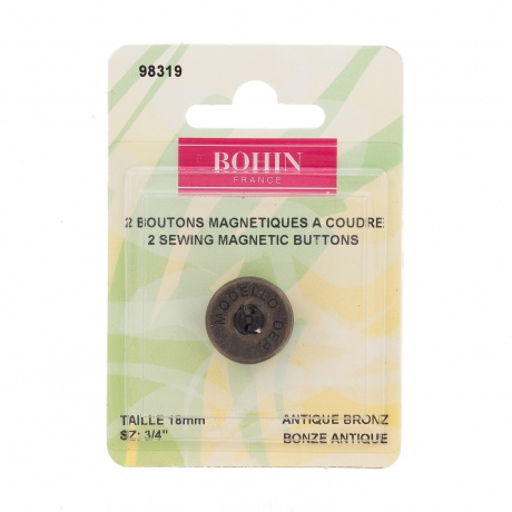 Boutons magntiques  coudre 18mm bronze