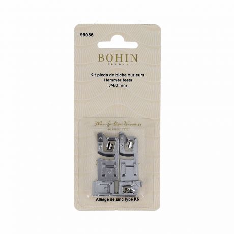 Kit 3 Pieds de biche machine � coudre Bohin 