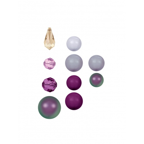 Perle Swarovski 7-16mm amethyst sachet de 17 perles