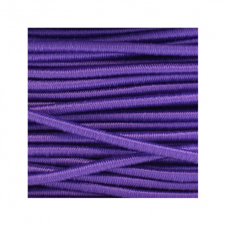 Cordon rond lastique 3mm violet
