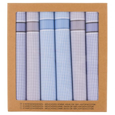 Mouchoirs homme L�o bord satin 40 x 40 cm x6