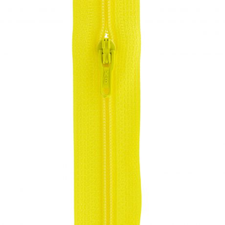 Fermeture fine nylon 4mm + 3 curseurs/m jaune