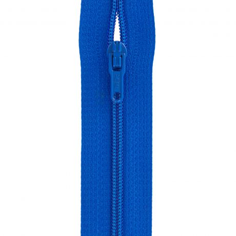 Fermeture fine nylon 4mm + 3 curseurs/m bleu roy