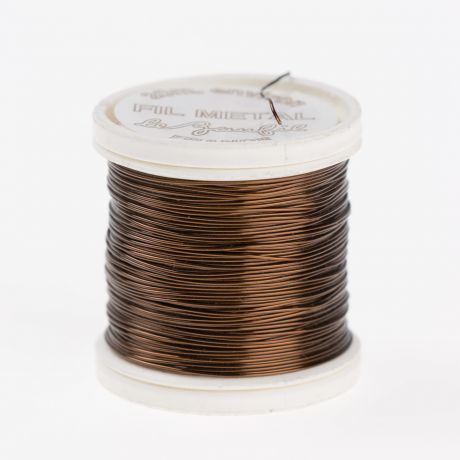 Fil métal gros 20m marron(cuivre émaillé) boîte